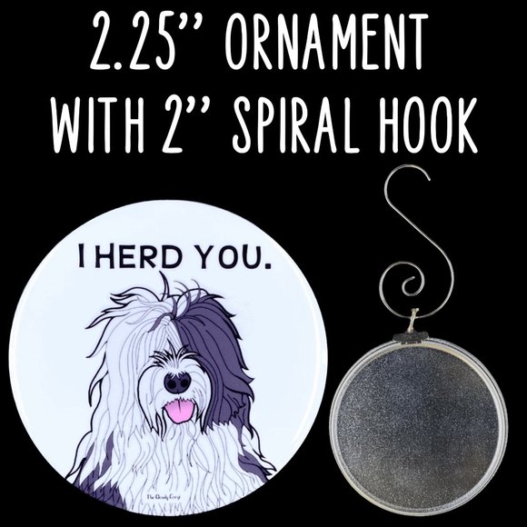 The Cloudy Corgi Other - Old English Sheepdog Ornament Holiday Gift & Decor